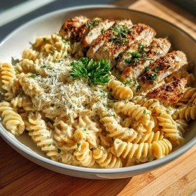 Creamy Garlic Parmesan Chicken Pasta recipe