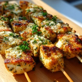 Ranch Garlic Parmesan Chicken Skewers recipe