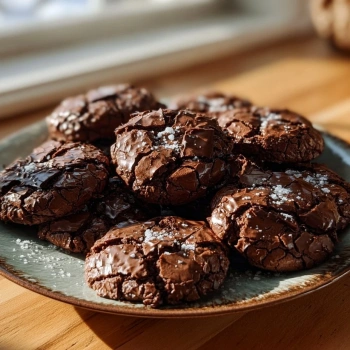 Perfectly cooked Decadent Chocolate Brownie Cookies served and ready to eat - final result