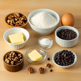 Step-by-step preparation of Decadent Chocolate Brownie Cookies showing ingredients and initial cooking steps