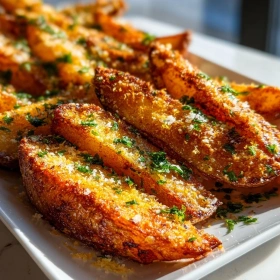 Crispy Garlic Parmesan Wedges recipe