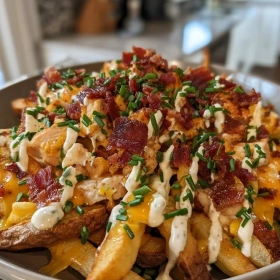 Dirty Chicken and Bacon Loaded Fries recipe