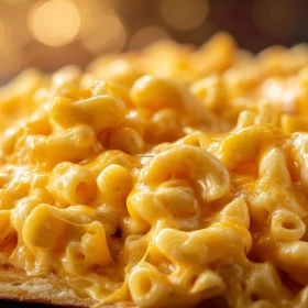Close-up of Gooey Mac and Cheese Quesadillas showing texture, layers, and glossy finish