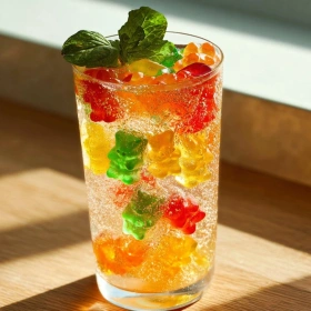 Gummy Bear Fizz Mocktail recipe