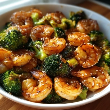 Perfectly cooked High-Protein Honey Garlic Shrimp served and ready to eat - final result