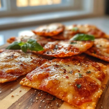 Perfectly cooked Crispy Italian Pizza Chips served and ready to eat - final result