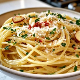 Savory Garlic Oil Spaghetti Delight recipe