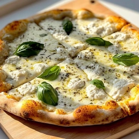 Savory White Garlic Pizza Delight recipe