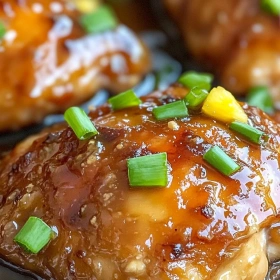 Close-up of Sweet Hawaiian Crockpot Chicken showing texture, layers, and glossy finish