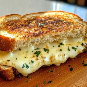 Garlic Bread Grilled Cheese Delight recipe