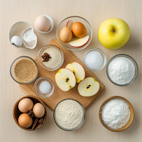 Step-by-step preparation of Crispy Air Fryer Cinnamon Apple Rings showing ingredients and initial cooking steps