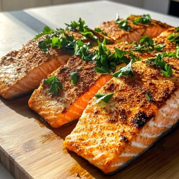 Perfectly cooked Crispy Air Fryer Salmon Delight served and ready to eat - final result