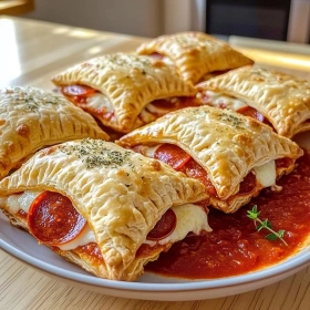 Crispy Air Fryer Pepperoni Pockets recipe