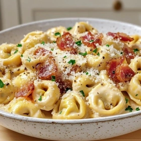Creamy Tortellini Carbonara Delight recipe