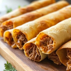 Crispy Pulled Pork Taquitos recipe