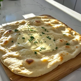Air Fryer Garlic Butter Flatbread recipe