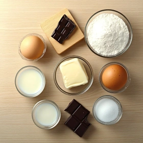 Step-by-step preparation of Decadent Chocolate-Filled Crepes showing ingredients and initial cooking steps