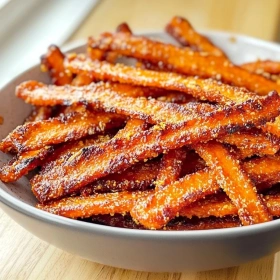 Crispy Air Fryer Carrot Bacon recipe