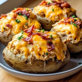 Crack Chicken Stuffed Potatoes recipe
