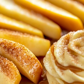 Close-up of Air Fried Apple Wedges Delight showing texture, layers, and glossy finish