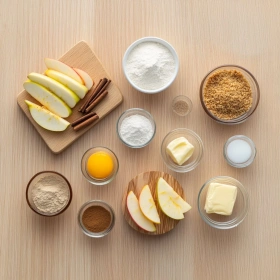 Step-by-step preparation of Crispy Air Fryer Apple Fries showing ingredients and initial cooking steps