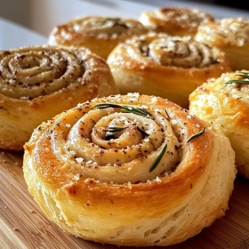 Savory Garlic Swirl Rolls recipe