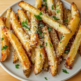 Crispy Air Fryer Garlic Parmesan Fries recipe