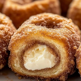 Close-up of Cinnamon Cream Cheese Toast Rolls showing texture, layers, and glossy finish