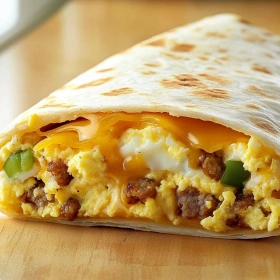 Cheesy Breakfast Crunchwrap Delight recipe