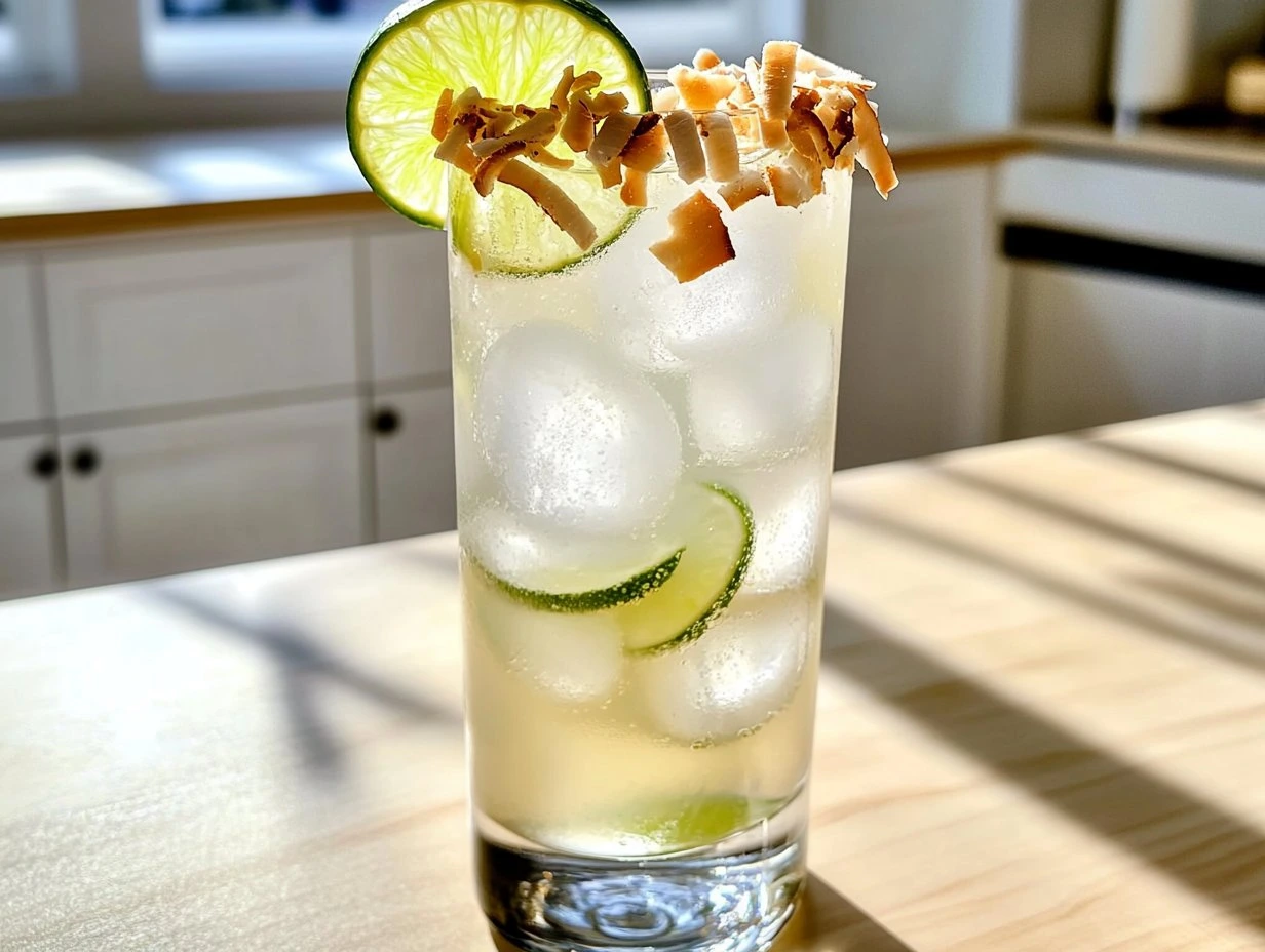 Perfectly cooked Tropical Coconut Lime Refresher served and ready to eat - final result