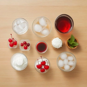 Step-by-step preparation of Refreshing Italian Cream Soda Delight showing ingredients and initial cooking steps