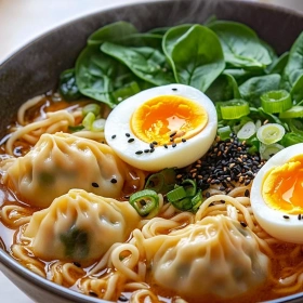 Spicy Dumpling Ramen Bowl recipe