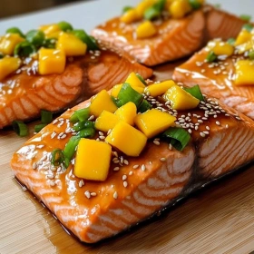 Mango Teriyaki Glazed Salmon recipe