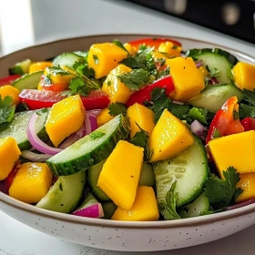 Vibrant Thai Mango Cucumber Salad recipe