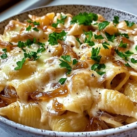 Savory French Onion Pasta Delight recipe