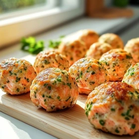 Savory Baked Salmon Meatballs recipe
