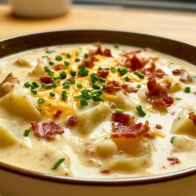 Creamy Loaded Baked Potato Soup recipe