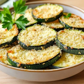 Crispy Baked Parmesan Zucchini recipe