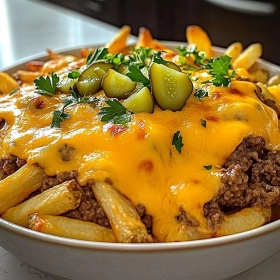 Cheeseburger Fry Casserole Delight recipe