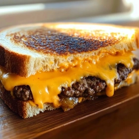Savory Grilled Cheese Patty Melt recipe