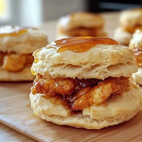Spicy Honey Chicken Biscuits recipe