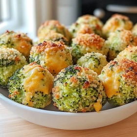 Cheesy Baked Broccoli Balls recipe