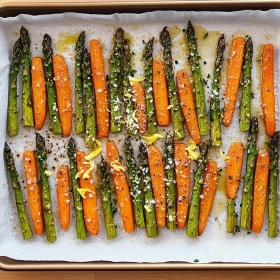 Roasted Asparagus and Carrots recipe