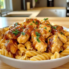 Homemade Honey BBQ Chicken Pasta recipe