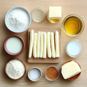 Step-by-step preparation of Nashville Hot Mozzarella Sticks showing ingredients and initial cooking steps