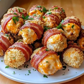 Bacon Wrapped Cheddar Ranch Chicken Bites recipe