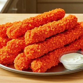 Hot Cheeto Mozzarella Sticks recipe