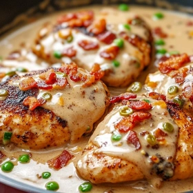 Close-up of Rich Creamy Mississippi Mud Chicken showing texture, layers, and glossy finish
