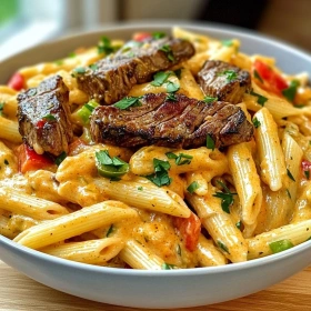 One-Skillet Cajun Steak Pasta recipe
