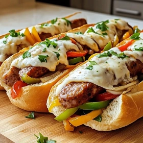 Juicy Italian Sausage Subs recipe